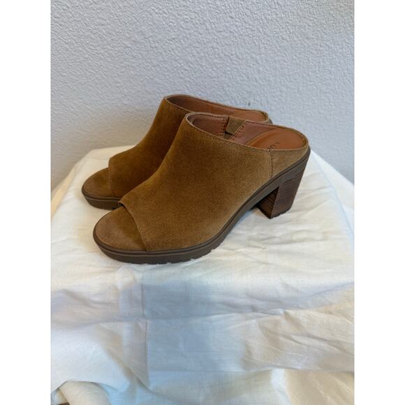 Lucky Brand Dalliey Leather Open Toe Chunky Heel Mule – Size 6M‎ – NWOB - Picture 1 of 6